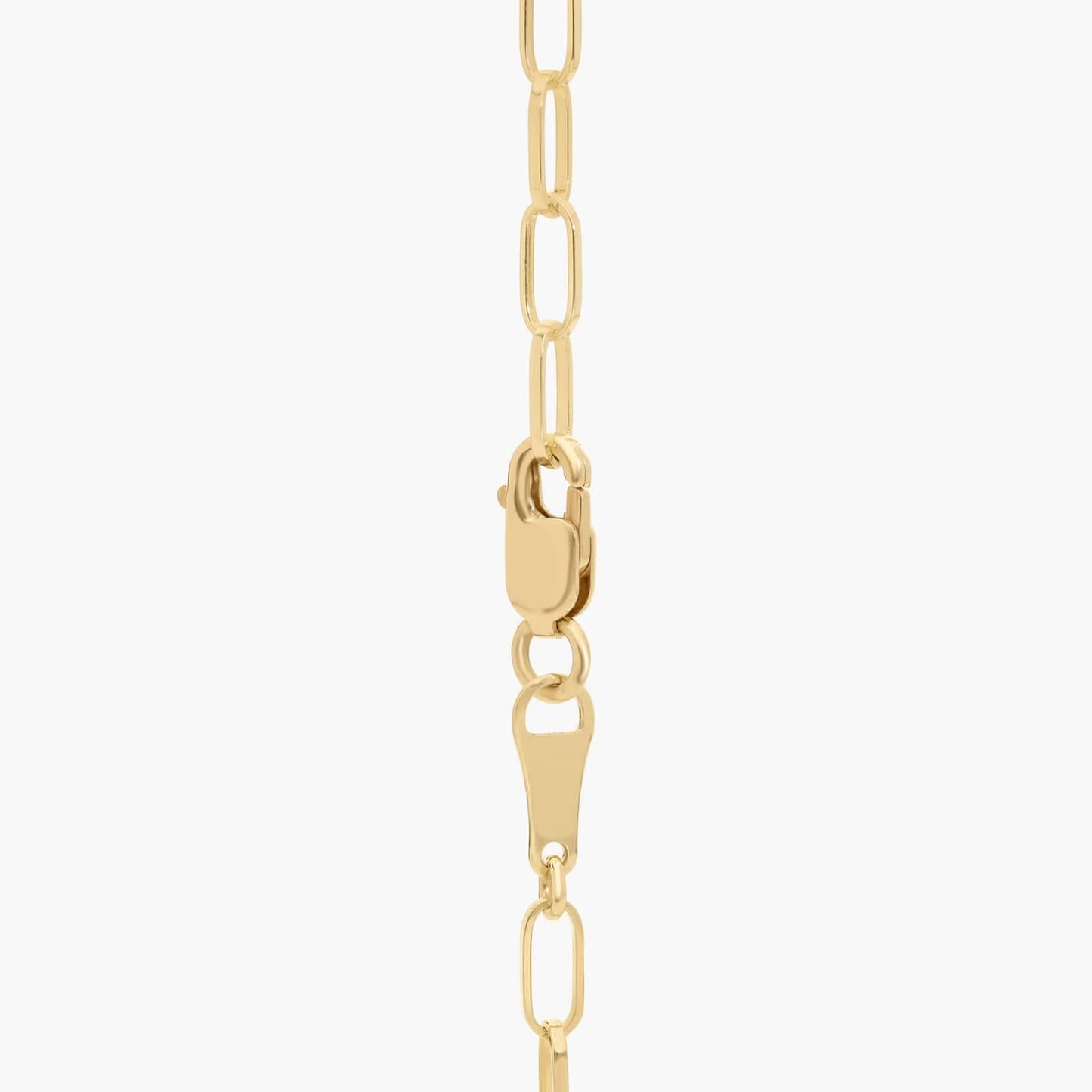 7.5" Paperclip Chain Bracelet 18k Gold