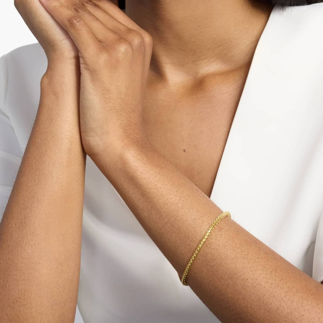 8" Franco Chain Bracelet in 18k Yellow Gold
