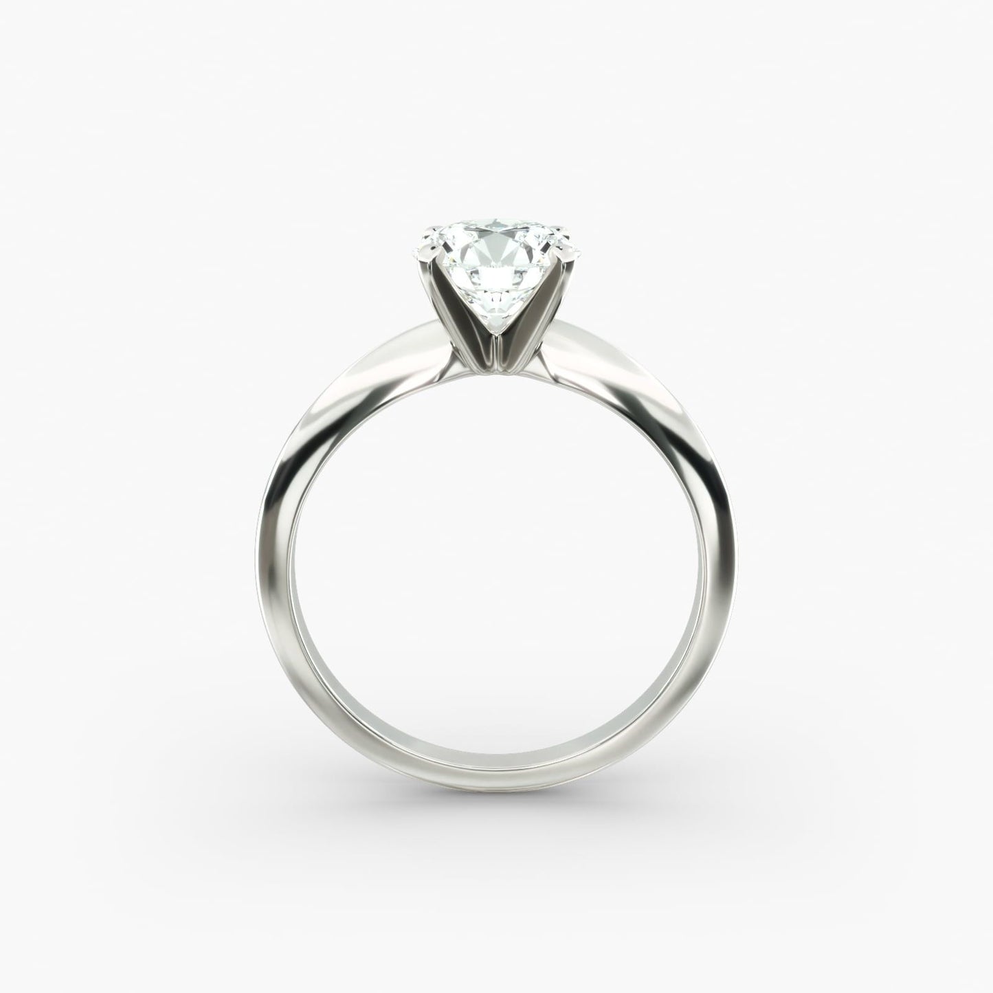 Solitaire Engagement Ring 18k White Gold