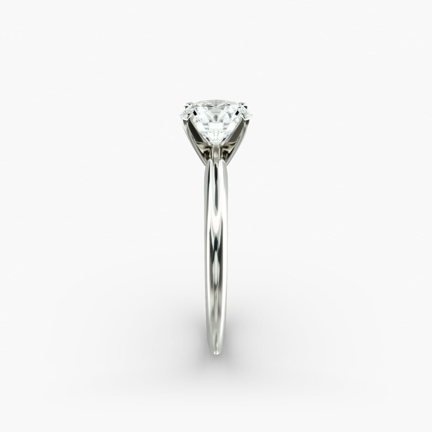 Solitaire Engagement Ring 18k White Gold