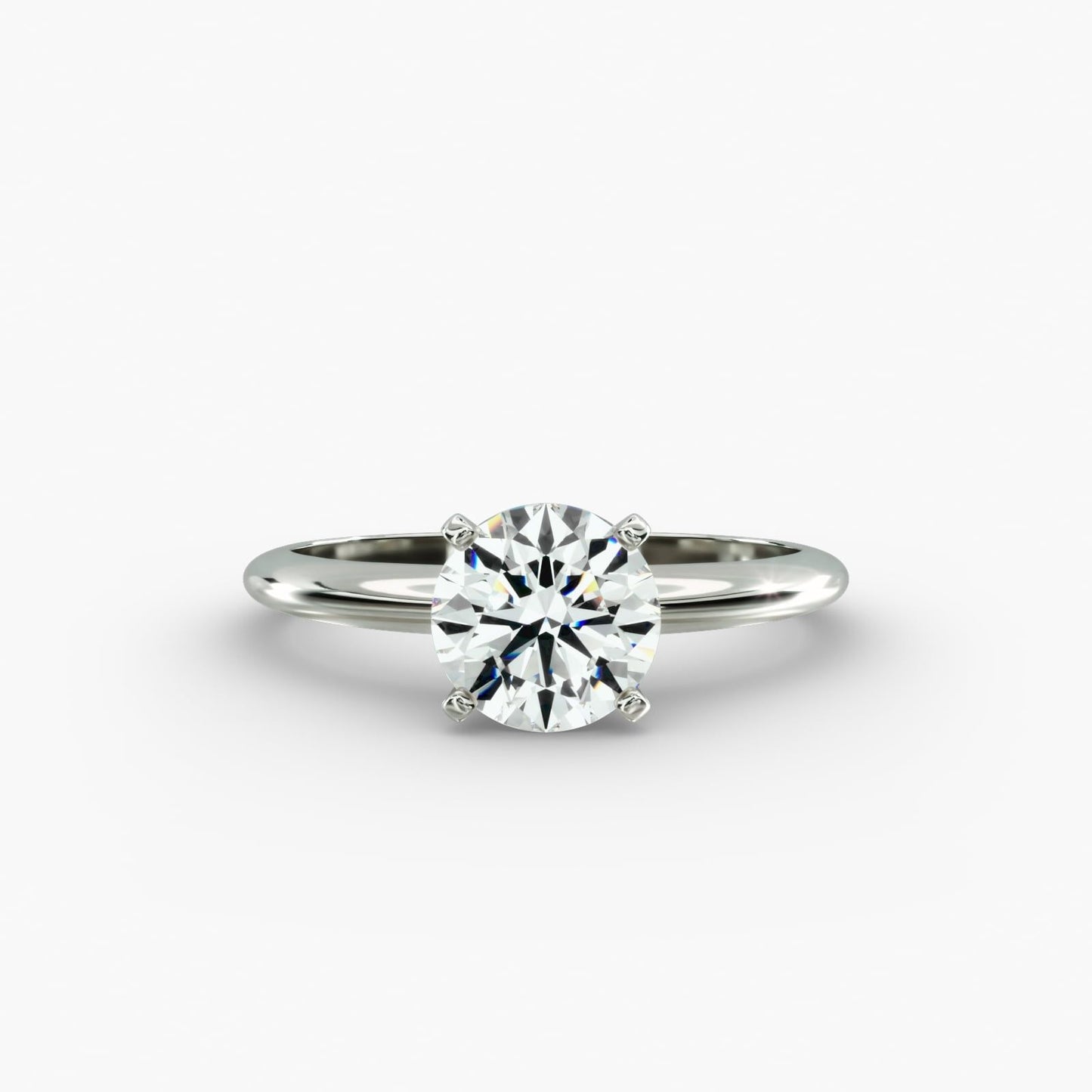 Solitaire Engagement Ring 18k White Gold