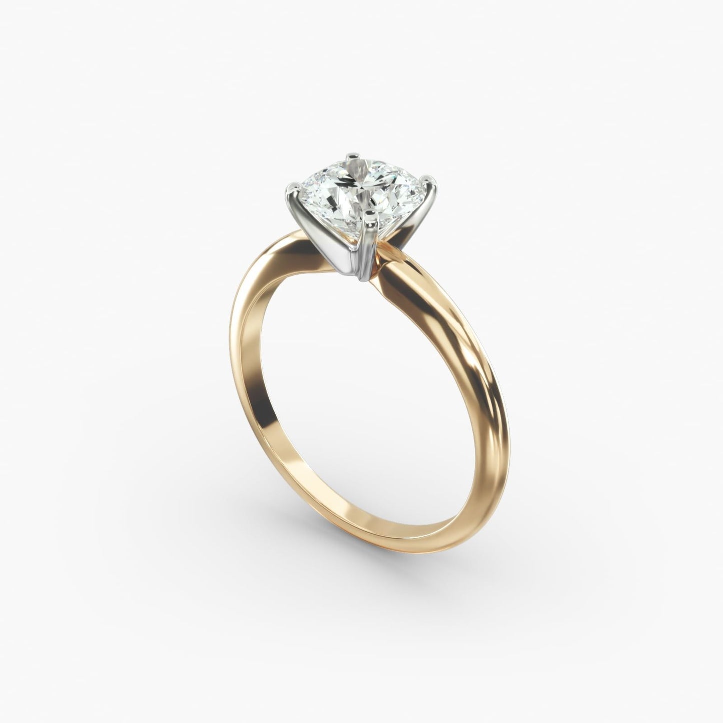 Solitaire Engagement Ring 18k Yellow Gold