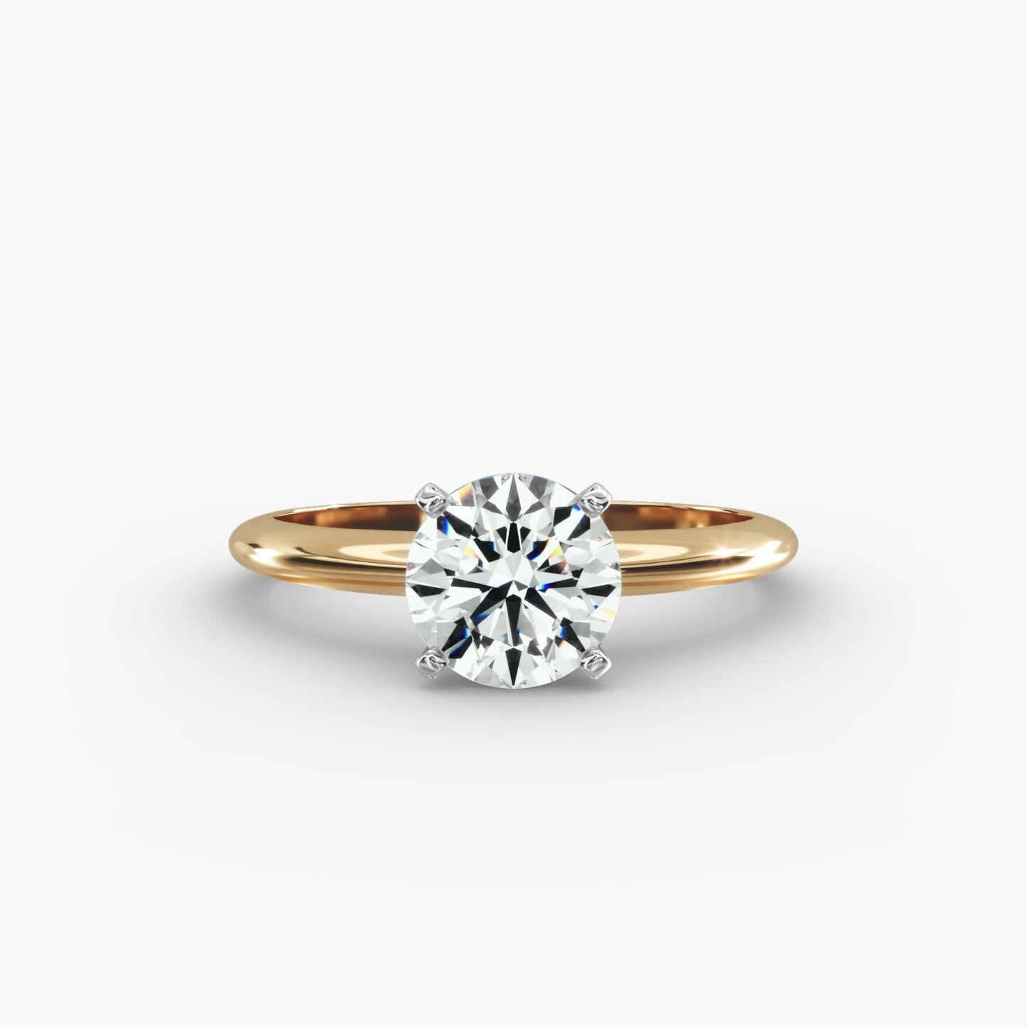Solitaire Engagement Ring 18k Yellow Gold