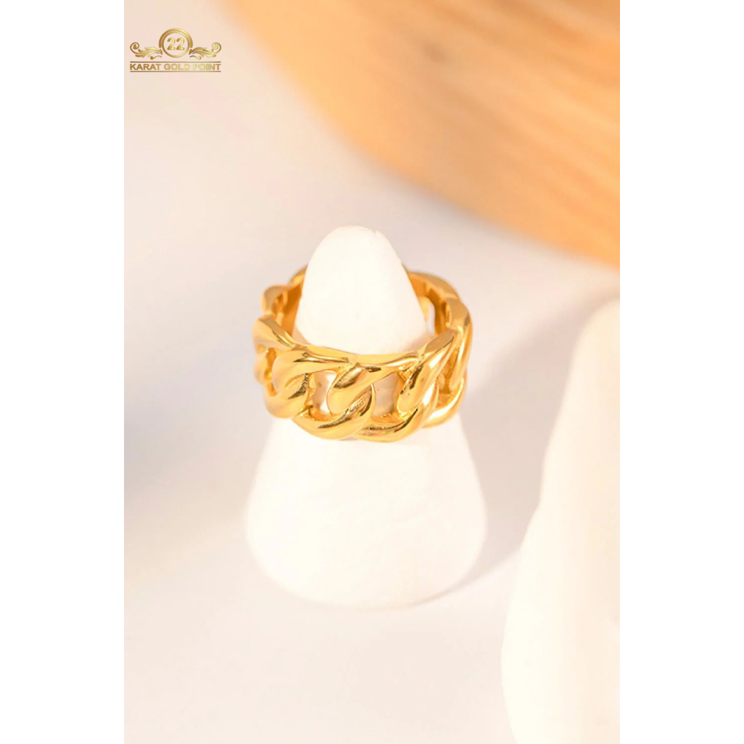 Curb Chain Gold Ring