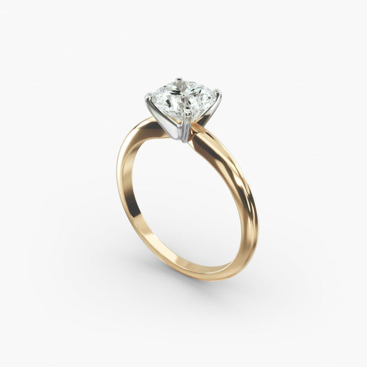 Solitaire Engagement Ring 18k Yellow Gold