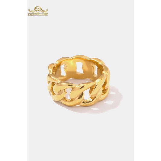 Curb Chain Gold Ring